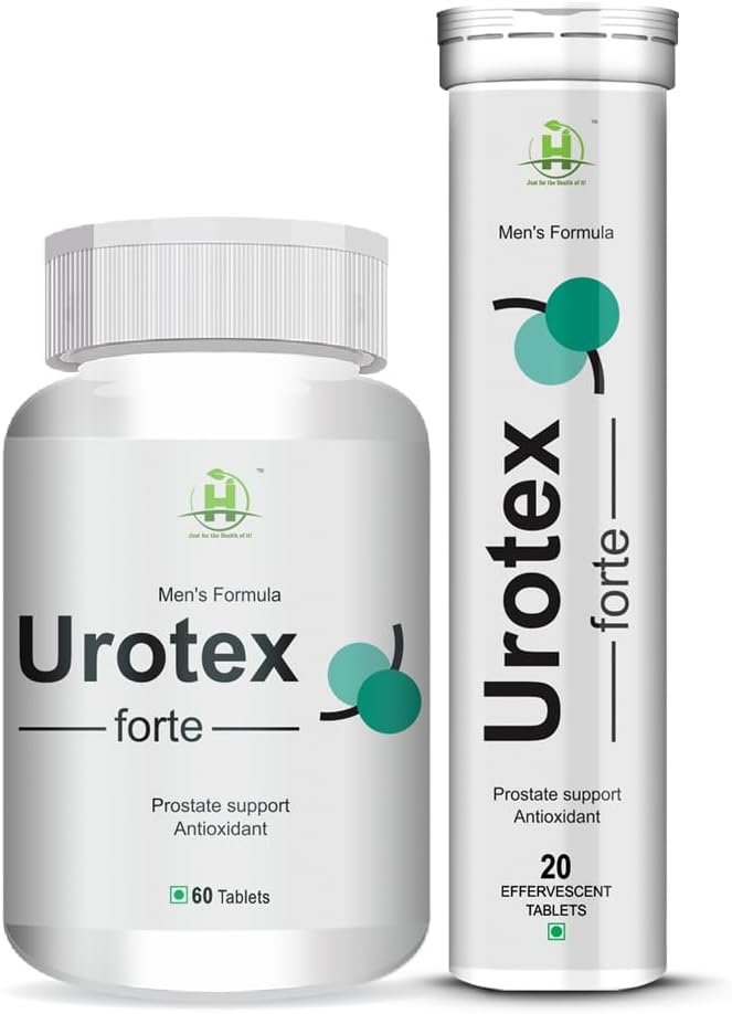 Healthy Nutrition - Just for the Health of it Healthy Nutrition Urotex Forte T Booster For Men Effervescent Water Soluble (20 Tablets) With 60 Tabs-Combo Pack