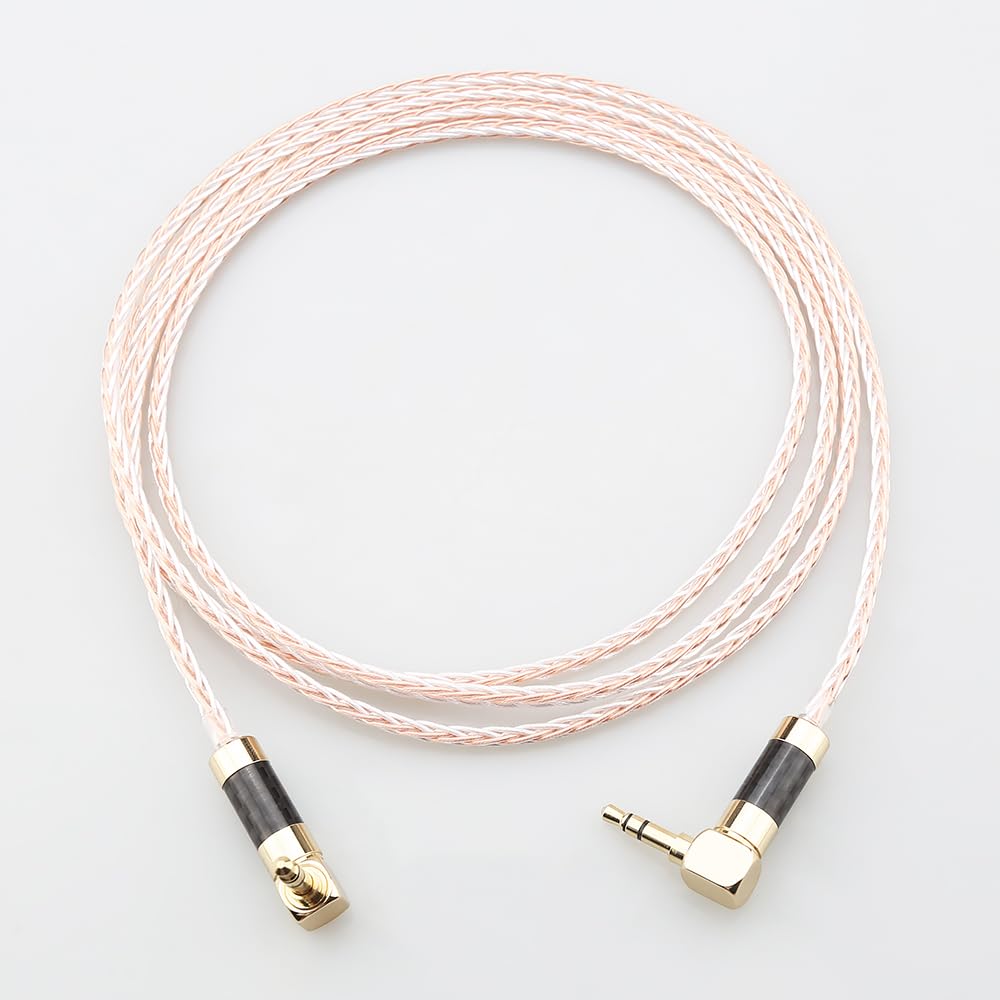 3,5-mm-Stereo-Aux-Audiokabel, kompatibel mit Telefon, MP3-Player, Auto-Headset, Lautsprecher, 24 K vergoldet, Stecker auf Stecker (rechtwinklig auf rechtwinklig, 1,5 m)