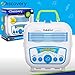 Discovery Kids Water Resistant Smartphone Speaker with Portable Radio and Phone Storage, AM and FM Radio Modes with Tuning, AUX Connection and Cord, Volume and Treble Control, Retro Design