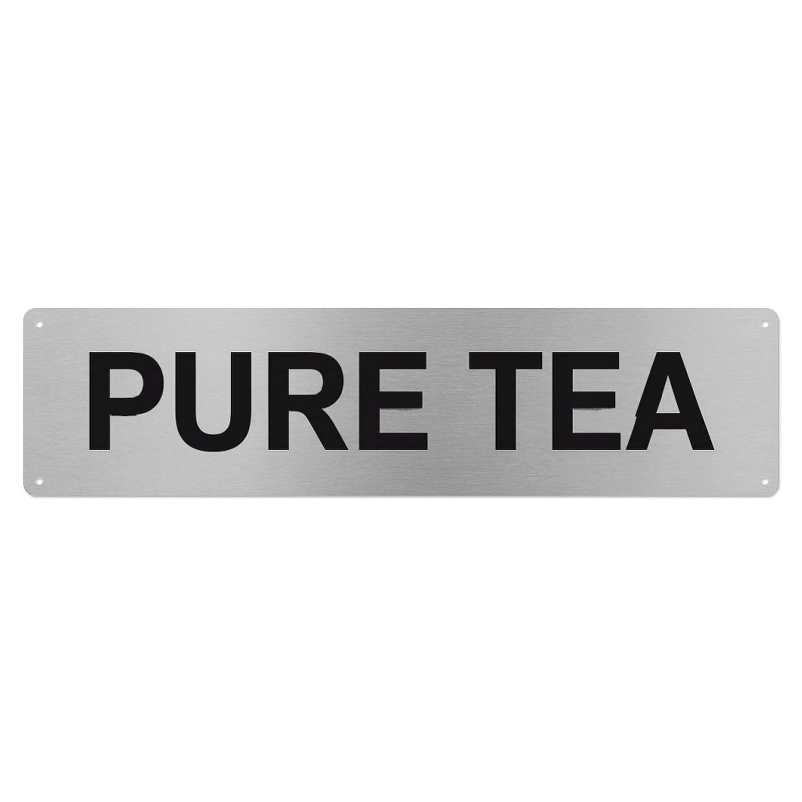 Okahys 4X16inch(10X40cm) Pure Tea Modern Home Metal Tin Sign