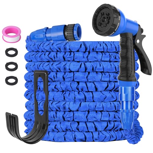 TengYi 50FT Expandable Garden Hose Pipe with 8 Modes Spray Gun