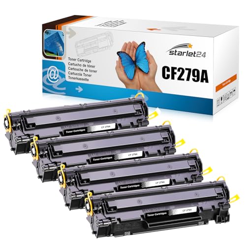 Starlet24 4X 79A CF279A Negro Toner Compatible para Impresora HP 79A CF279A Cartucho de tóner para LaserJet Pro M12 M12a M12w MFP M26 M26a M26nw
