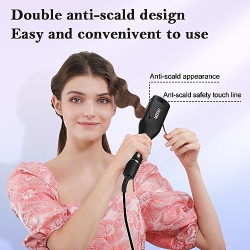 Foto von Faszin Lockenstab 3 Fässer Welleneisen für Haare Hair Curler Beach Waves Lockenstab Einstellbar Schnell Eerhitzendes Mit Hitzeschutz-Schwarz