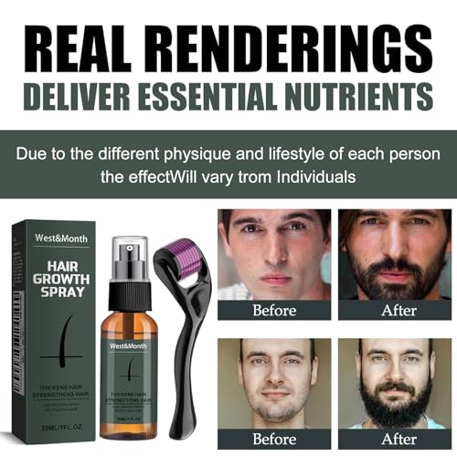 Beard Growth Oil Kit with Beard Roller, Beard Grooming Growth Serum Beard Care for Men, Thickening Stimulate Beard and Hair Growth, Gifts for Men Father (30ml) - Image 3