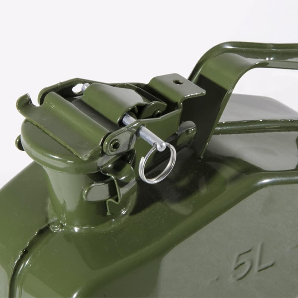 TANICA CARBURANTE IN METALLO ACCIAIO LAMINATO 5 LT VERDE OMOLOGATA VERDELOOK