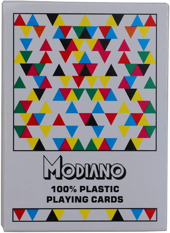 Modiano Plastic Poker Playing Cards for Casino, Gaming - Washable Teen Patti Poker Cards, White