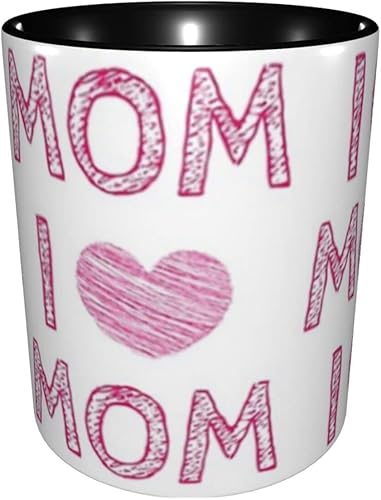 Miniatura 3 de Taza de café con texto en inglés "I Love Mom", tazas de té, tazas de café, tazas de café de cerámica para mujeres y hombres, oficina, hogar, regalo