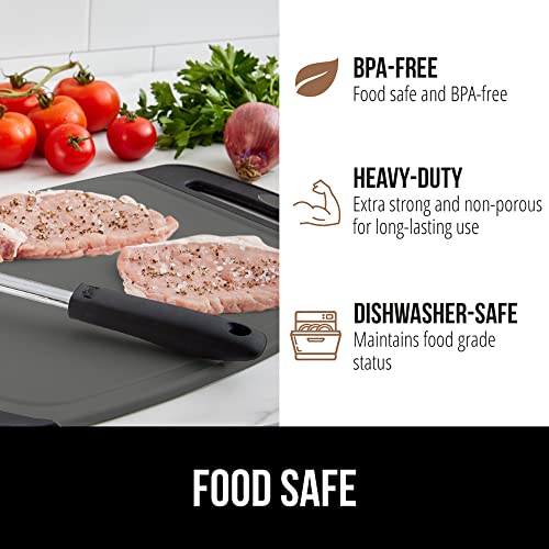 image for GORILLA GRIP BPA-Free Reversible Kitchen Cutting Board Set of 3, US De