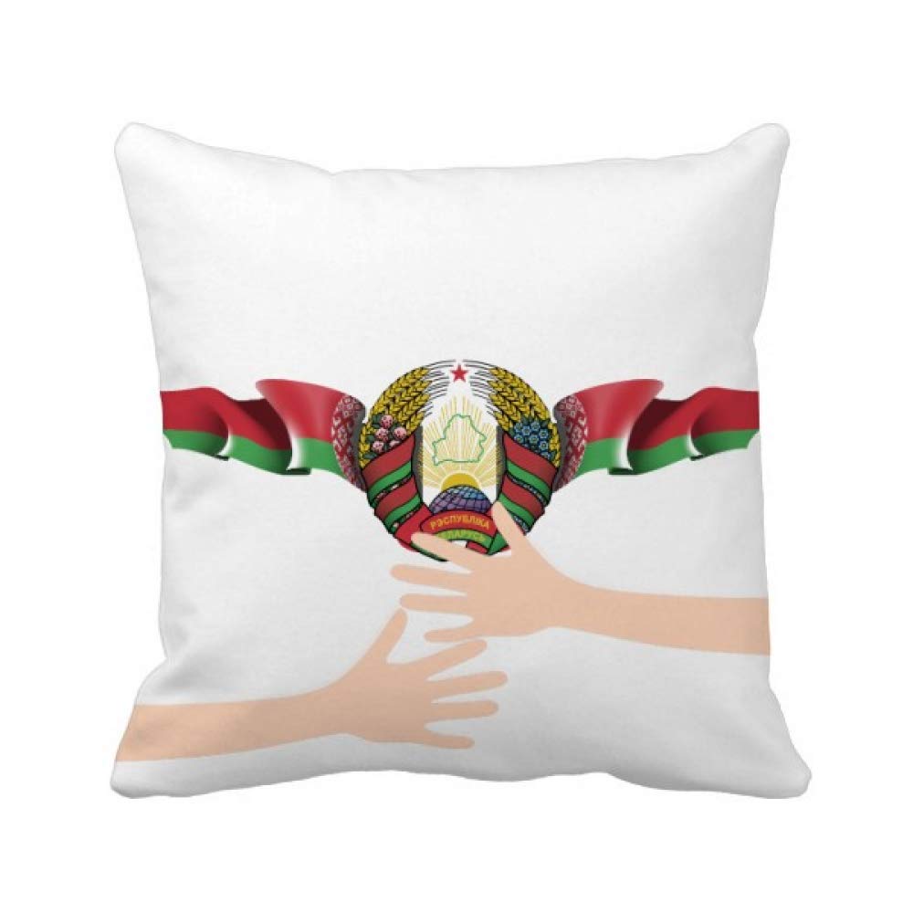 Le Bélarus drapeau emblème coussin pour salon taie décorative lit