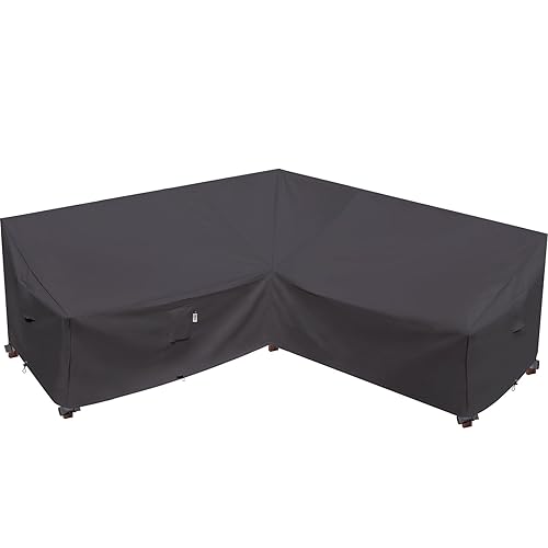 Heavy Duty Outdoor Sectional Cover, 85"x85" 5-Seater Waterproof 600D Patio