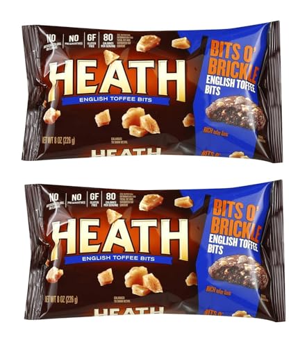 Heath English Toffee Bits O' Brickle Plenty to Share and Stock the Pantry, Fun to Snack on or to Cook with Gluten Free - (Pack of 2)