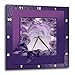 3dRose dpp_49115_3 Purple Rose Frame with Bow-Wall Clock, 15 by 15-Inch