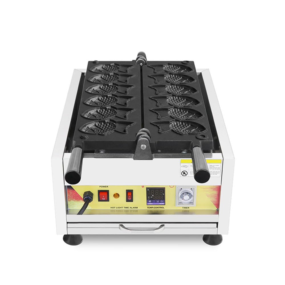 Digital Display Temperature Commercial Electric Taiyaki Machine Fish Waffle Maker (110v)
