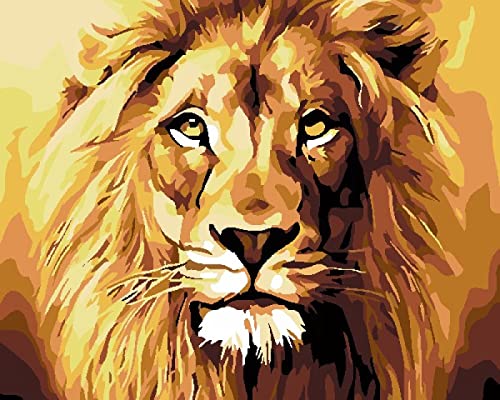 Broderie point de croix lion motif pré-imprimé 11CT pour débutant