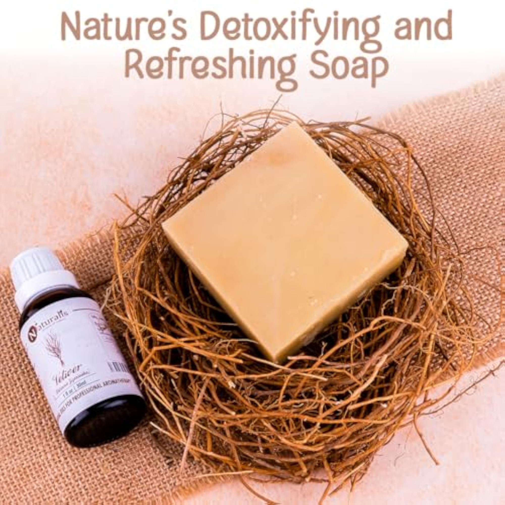 Vetiver Handmade Cold-Pressed Soap with Pure Vetiver Oil