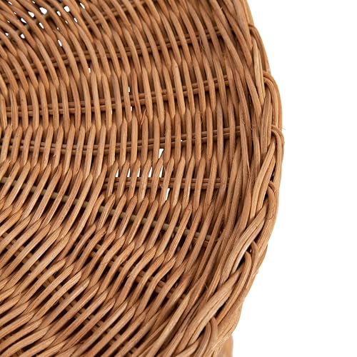 Kate and Laurel Thatch Modern Woven Rattan Round Storage Side Table, 17 x 17 x 21, Natural Rattan, Lift-Top End Table for Use as Hidden Storage Basket, Nursery Toy Storage, or Small Laundry Hamper by Kate and Laurel - Image 3