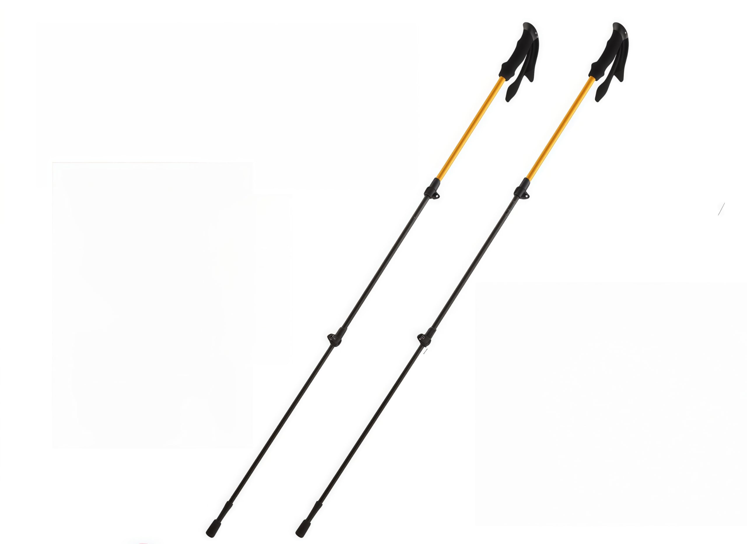 Bastón de senderismo de fibra de carbono 3K (2 piezas en juego), bastón extensible y ligero, con agarres de EVA, para senderismo, camping, montañismo, mochileros, viajes, escalada, marcha nórdica