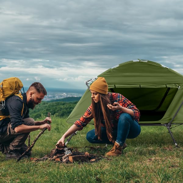 Catre con Carpa para Camping, Plegable, 84.6" L x 34.5" W x 49.2" H miniatura 2