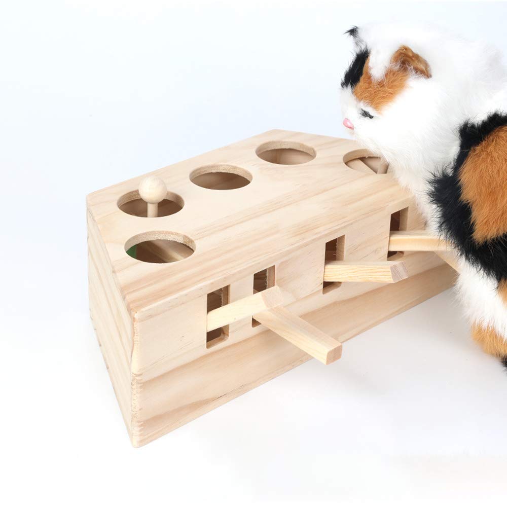 Katzenfutter Puzzle - Katze Lernspielzeug Box, Multi-Loch - Interaktive Bereicherung Kratzbrett Langeweile Linderung Stimuliert Indoor Katzen Erkundungslust