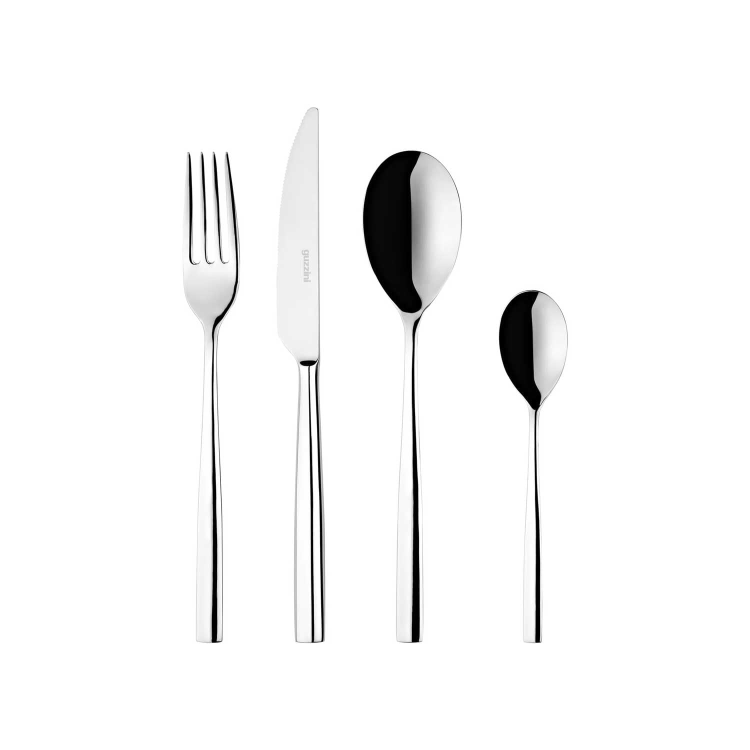 Guzzini - Set 24 pezzi in acciaio inox 18/10, Petra