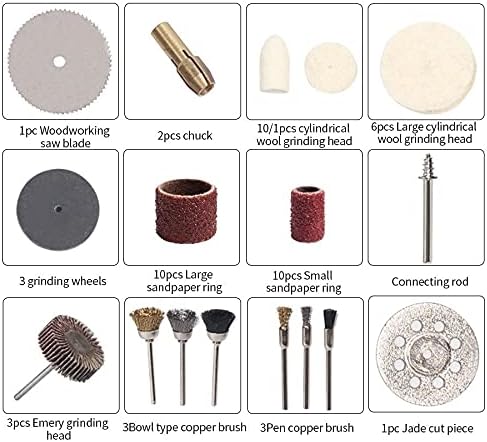 Rotary Tool Accessories for Easy Cutting Grinding Sanding Carving and Polishing Tool Combination (Color : SET3)