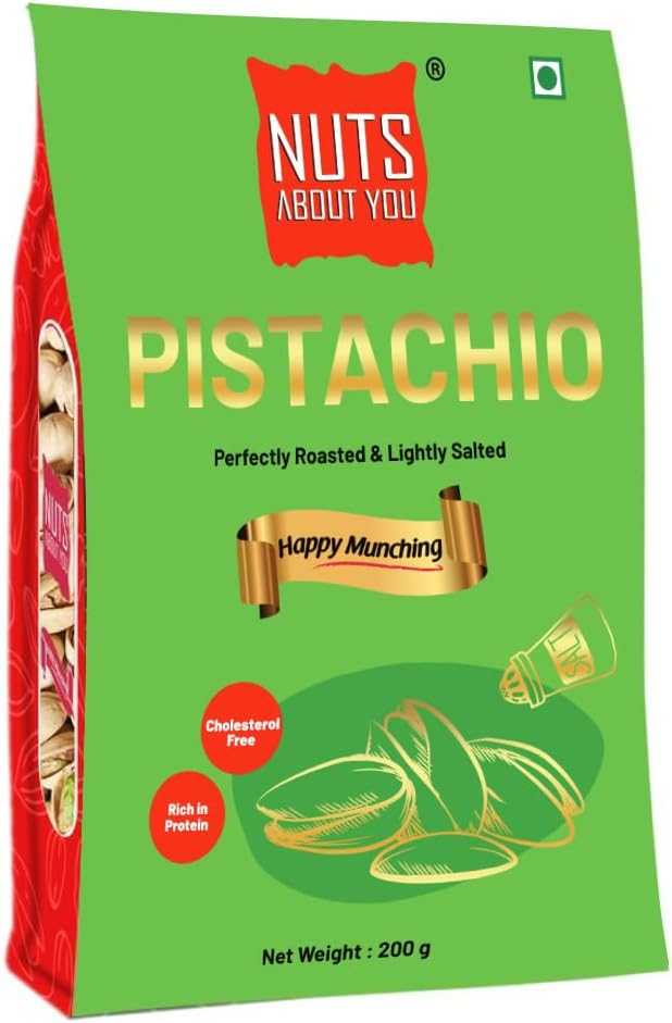 California Pistachios Roasted & Salted 200 g | Lightly Salted | Perfectly Roasted | Fresh & Crunchy