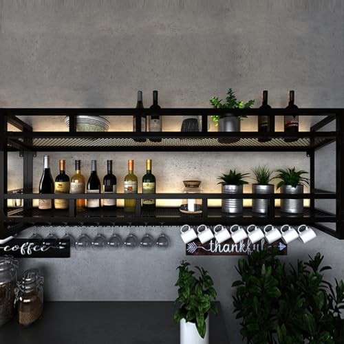 Étagère flottante bouteilles pour bar maison et soirées conviviales