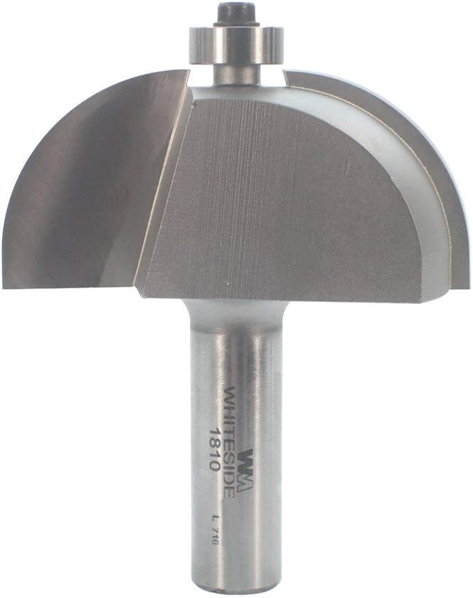 Whiteside Router Bits 1810 Cove Bit with 1-Inch Radius, 2-1/2-Inch Large Diameter and 1-Inch Cutting Length