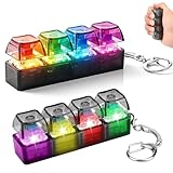 2 Stück Fidget Tastatur Spielzeug, Fidget Toys Erwachsene mit LED Licht, Lustige Tastatur Schlüsselanhänger Clicker für Stressabbau für Erwachsene Kinder Adhs Geschenke