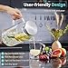 Bivvclaz 1 Gallon Glass Pitcher with Lid and Handle, Glass Water Pitcher for Fridge, Glass Carafe for Hot/Cold Water, Iced Tea Pitcher, Large Jug for Coffee, Juice and Homemade Beverage