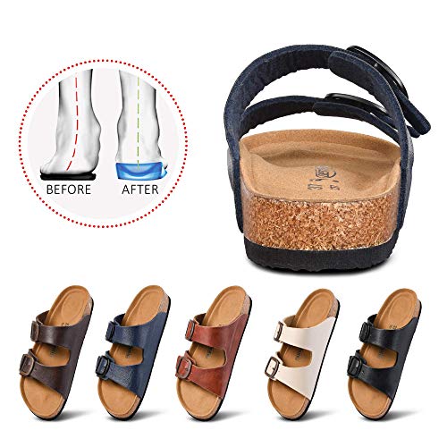 Aerothotic Women’s Arch Support Cork Footbed Slide Sandals (6, Arete Navy, Numeric_6) #TOP7