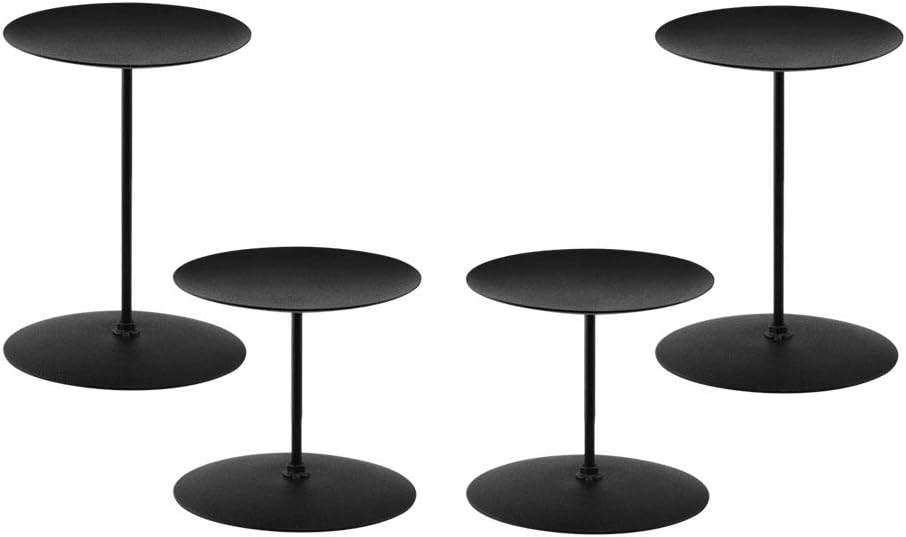 Jiyimi Christmas Candle Holders Black Metal Iron