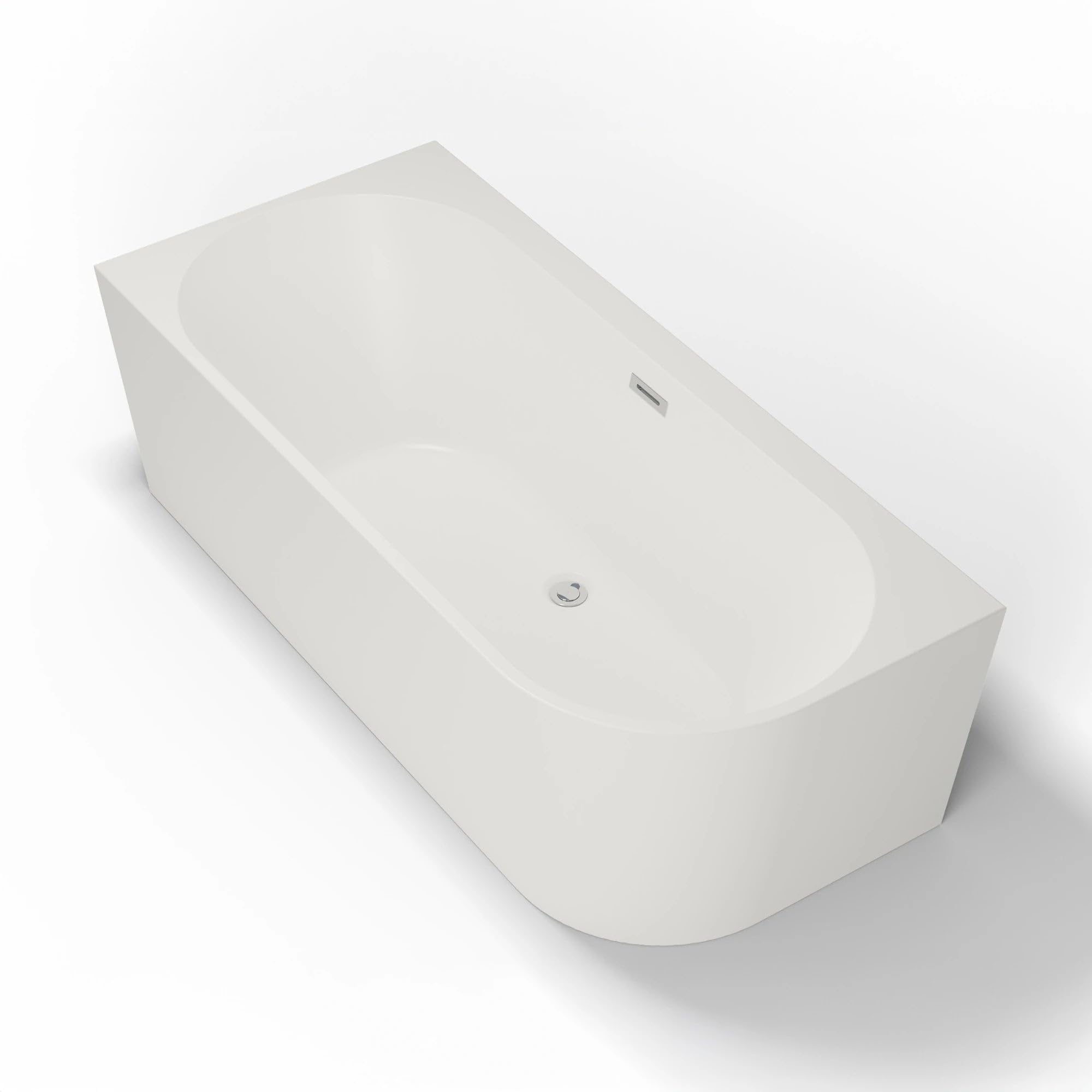 CAPRI GAUCHE - Vasca freestanding a parete Sinistra L 160 x l 76 cm, by SPALINA
