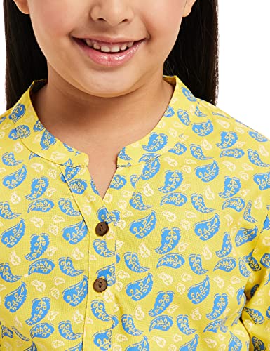 Image of Amazon Brand - Jam & Honey Girl's Cotton Regular Short Kurti