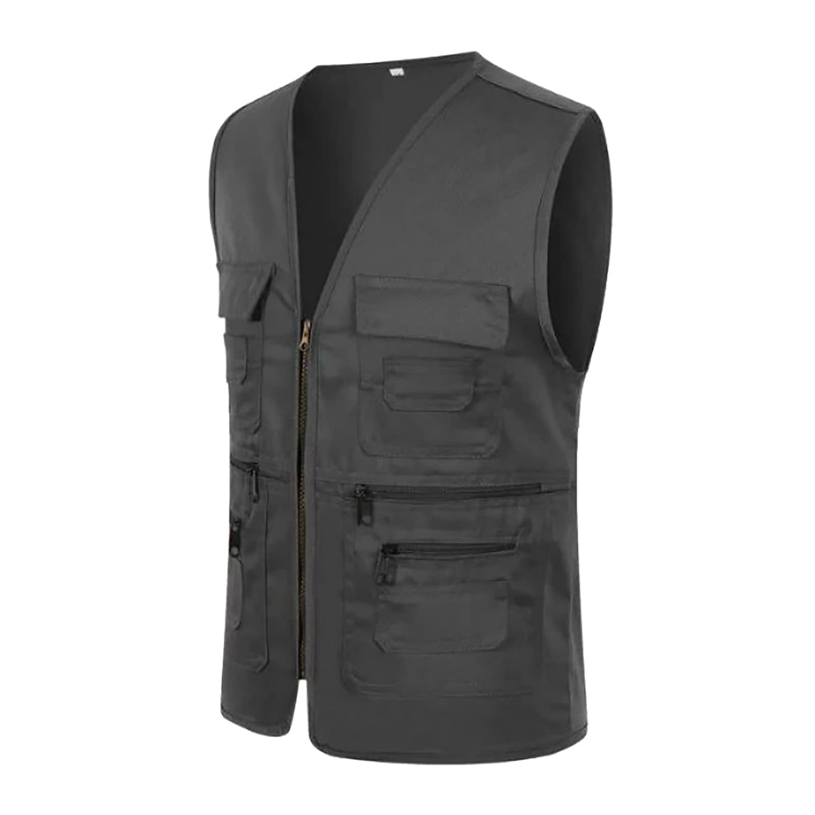 Gilet cargo homme extérieur travail pêche voyages plusieurs poches
