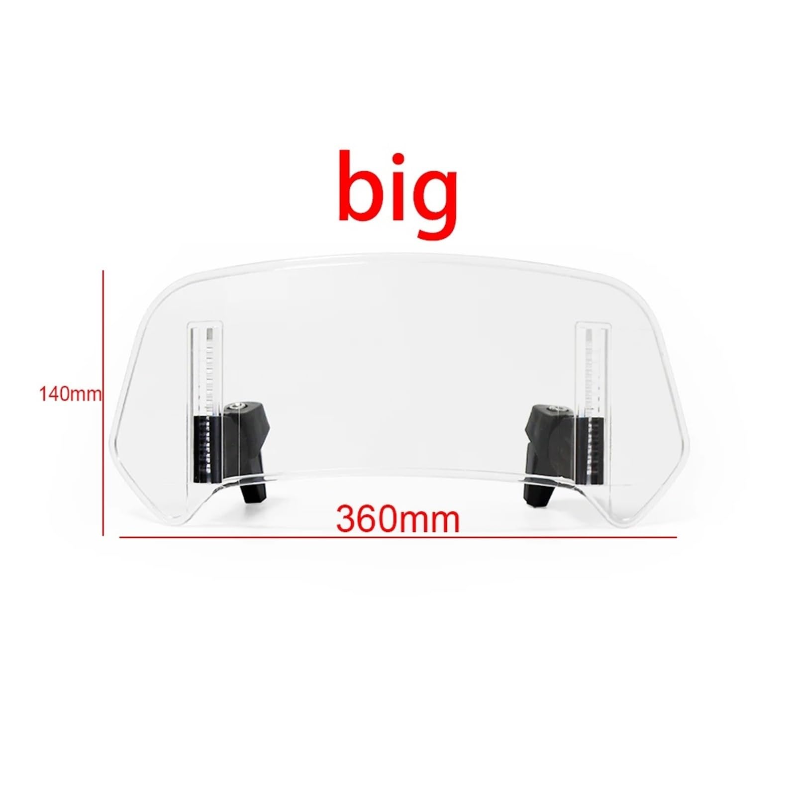 Parabrezza per moto Parabrezza per moto per tutte le parti del motociclo | Trasparente, fumé chiaro, plastica ABS(360cm Clear)