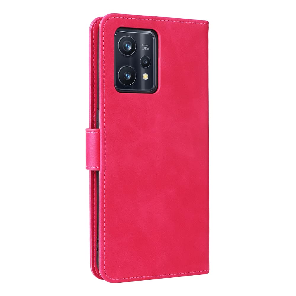 WEIOU Custodia Libro In Pelle Magnetica Per Realme 9 Pro+ / 9 4G (6.4") - Portafoglio Con Slot Carte E Funzione Stand, Colore Oro Rosa - 2