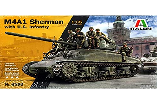 M4A1 Sherman Italeri 1:35 maquette char militaire avec 7 figurines d'infanterie