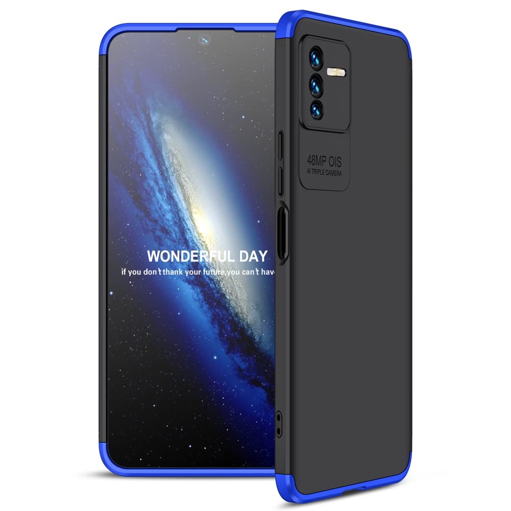 Spazy Case® Vivo V25 Pro 5G Back Cover |Ull Body 3 in 1 Slim Fit Complete 3D 360 Degree Protection Hybrid Case for Vivo V25 Pro 5G -Black & Blue (B0BHZGCYCJ) Amazon Price History, Amazon Price Tracker