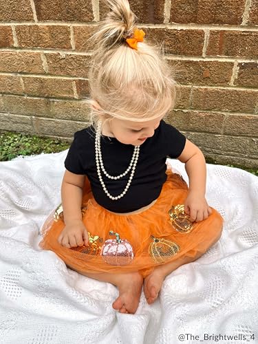 Mud Pie baby-girls Mud Pie Children's Pumpkin Patch Sequin Tutu; One Size3