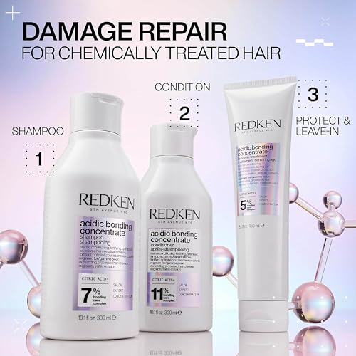 Redken Pflegendes Haarshampoo mit intensivem Schutz vor Farbverlust, Konzentrierte All-In-One Formel, Acidic Bonding Concentrate Shampoo, 1 x 300 ml