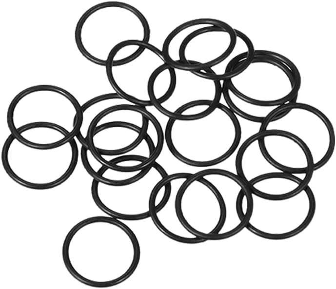 uxcell Nitrile Rubber O-Rings 17mm OD 15mm ID 1mm Width, Metric Sealing Gasket for Automotive Machine Plumbing, Pack of 20