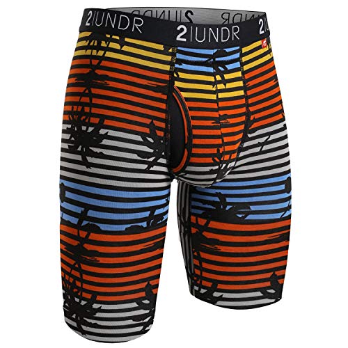 2UNDR Mens Swing Shift 9" Boxer Long Leg Underwear (Endless, Large)