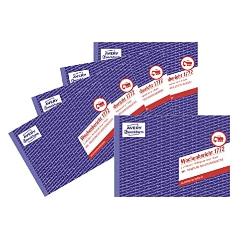 AVERY Zweckform 1772-5 informes semanales A5 paisaje autocopiante Cover