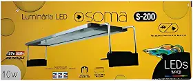 Luminária Soma Aquário 20 A 30cm Led 10w Wrgb S-200