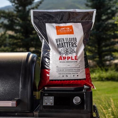 Traeger Grills Apple 100% All-Natural Wood Pellets for Smokers and Pellet Grills, BBQ, Bake, Roast, 18 lb. Bag — view 4