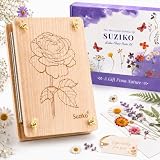 Suziko Large Flower Press Kit with Rose Pattern for Adults & Kids - 10.8 x 6.9 Inch Flower and Leaf Preservation Art Craft Kit, Great Gift for Nature Lovers