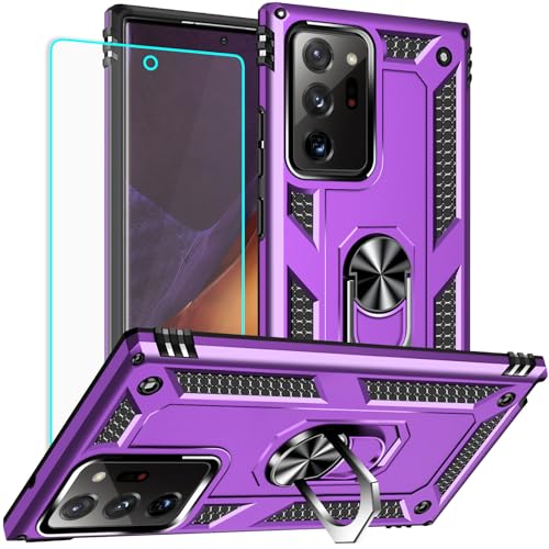 Coque Samsung Note 20 Ultra violette antichoc avec protège-écran intégré
