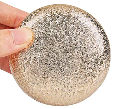 1PCS 15ml 0.5oz Empty Upscale Portable Make-up Powder Container Air Cushion Puff Case with Sponge Powder Puff Inner Container and Mirror Round Foundation BB Cream Box (gold)