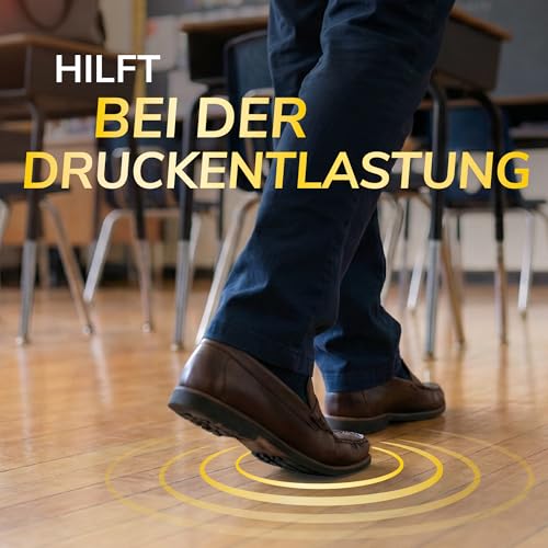 Scholl GelActiv Work Einlegesohlen für Männer, ganztägiger Komfort bei der Arbeit, hält die Füße frisch und kühl, Stoßdämpfung und komfortable Polsterung mit GelWave-Technologie, Größe 40.5-46
